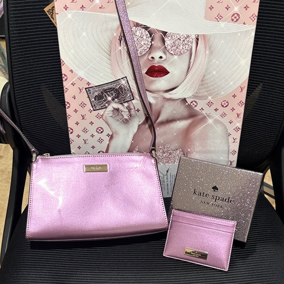 kate spade Handbags - NWT- Kate Spade Pink Crossbody Bag and Cardholder Set